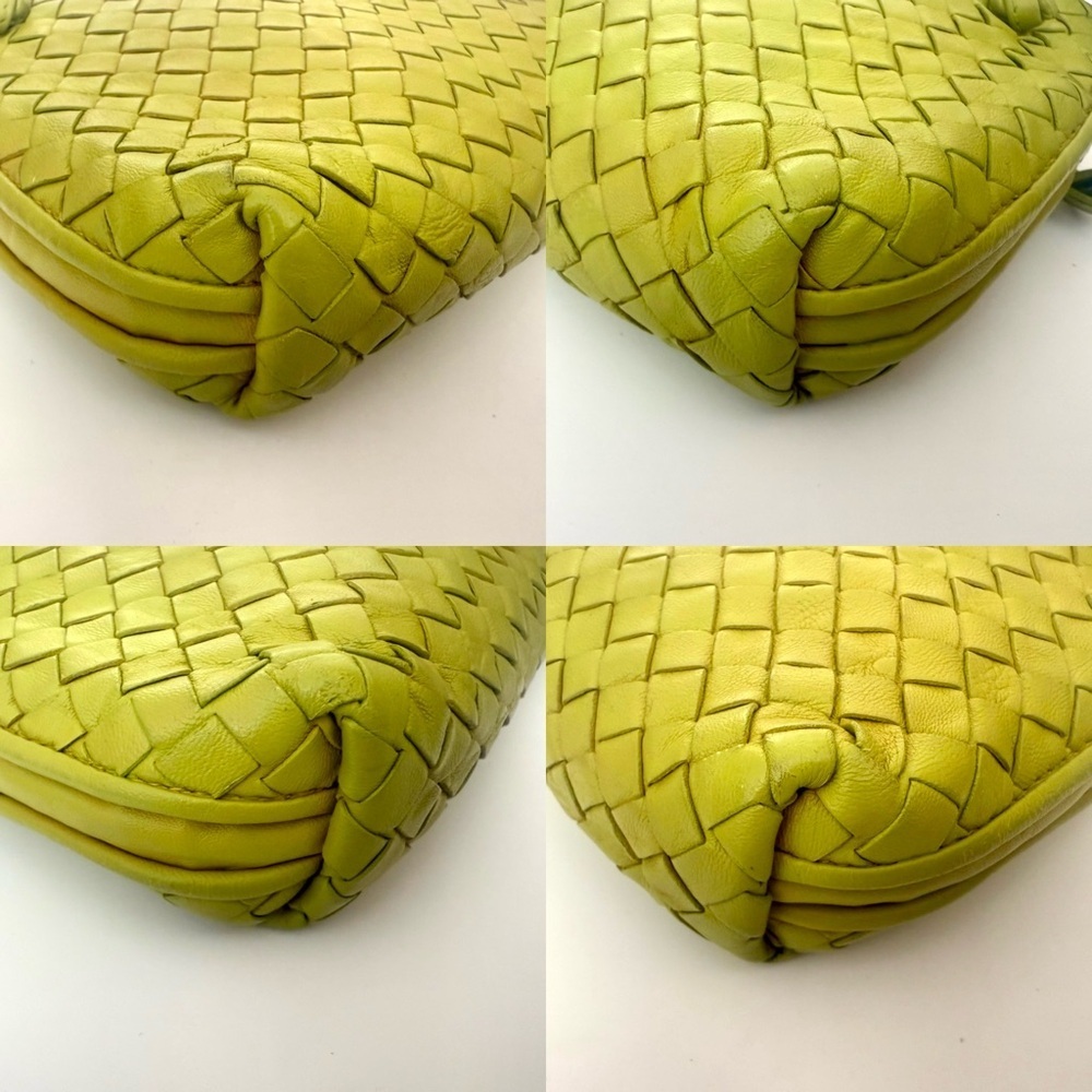 Bottega Venetta Nodini Yellow Intercciato Leather Crossbody - Picture 3 of 7